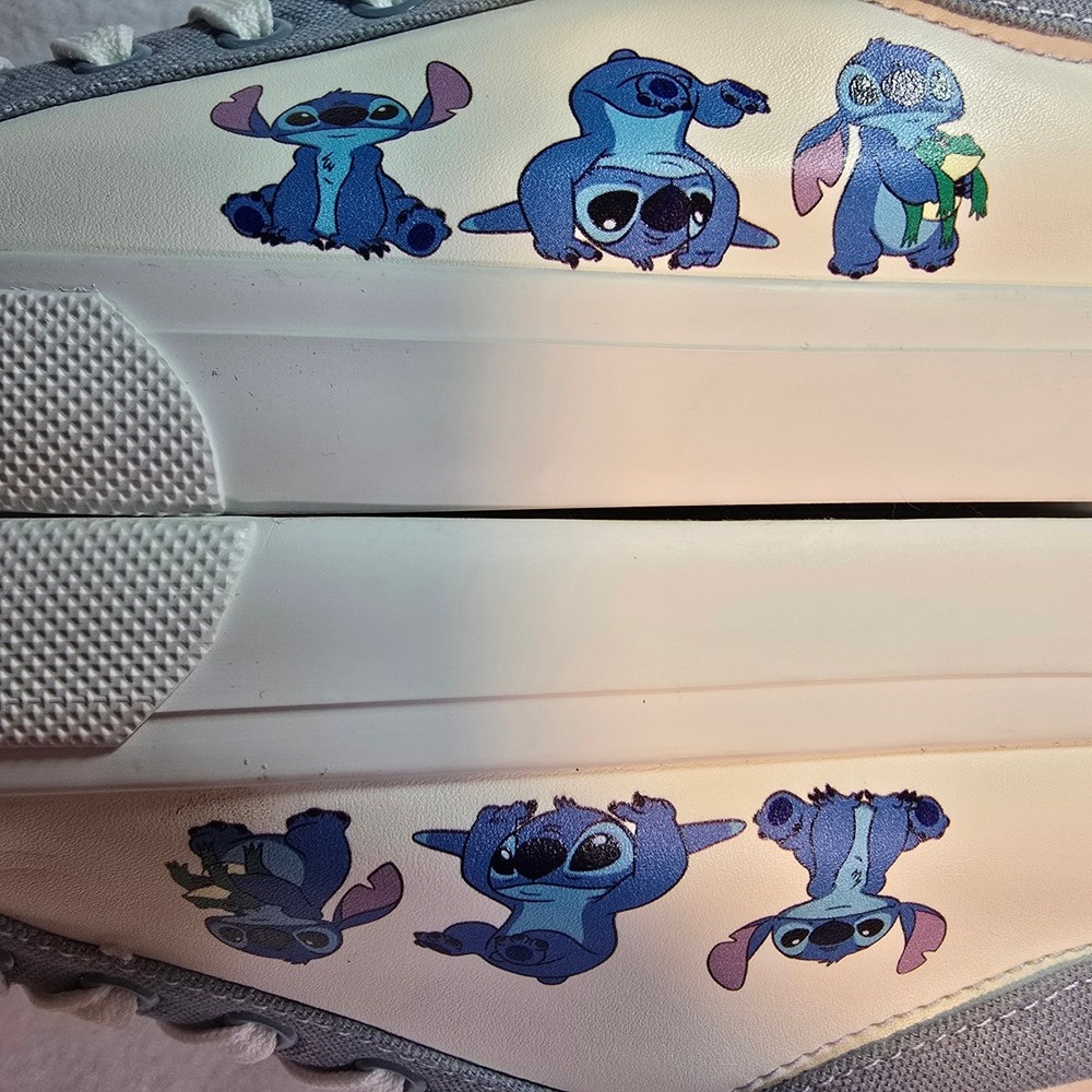 Y2K Disney Ground Up Lilo Stitch White Canvas Sneakers Kawaii Streetwear Women 9 - Picture 2 of 12